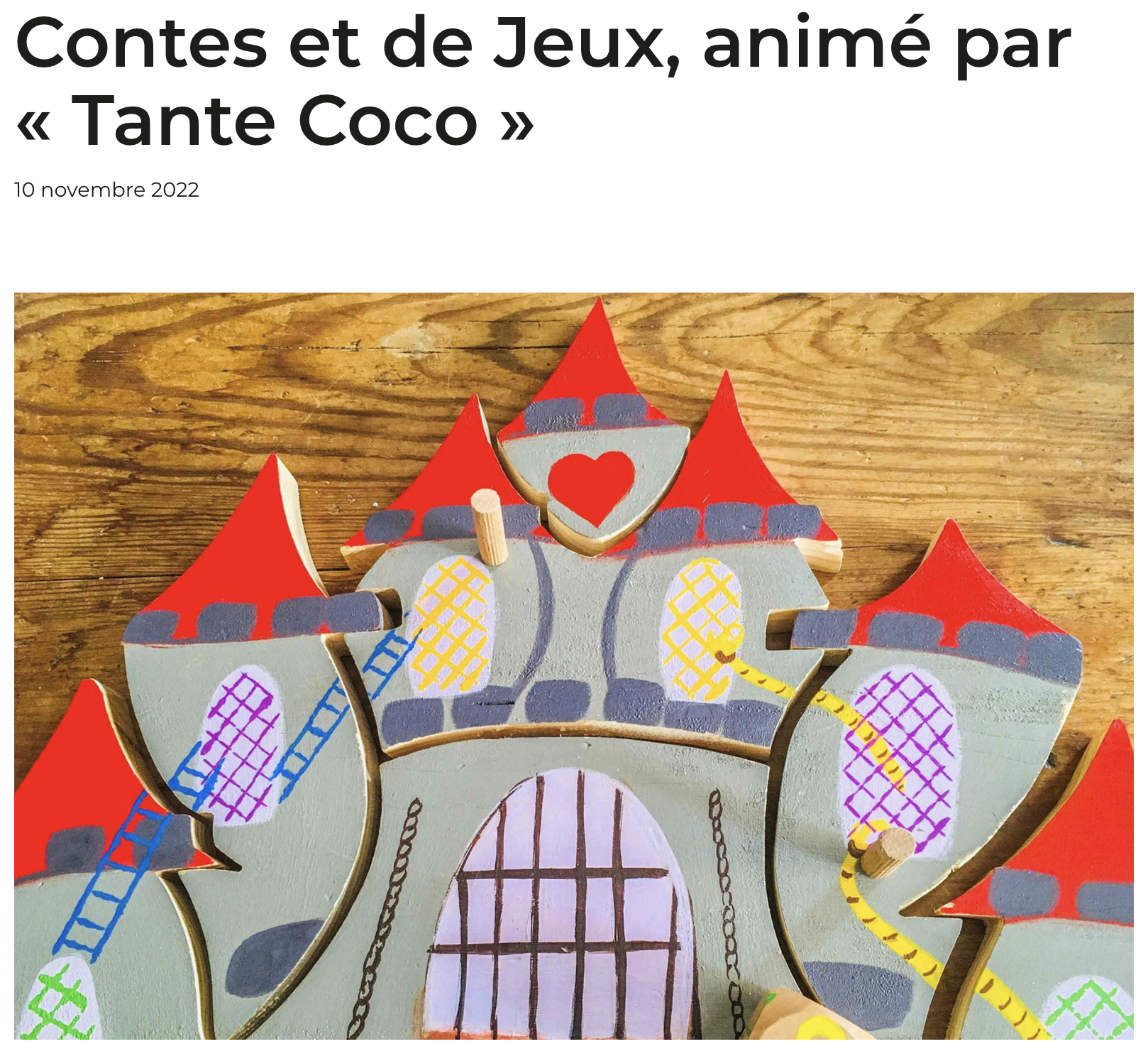 Contes et jeux, animé par "tante Coco"